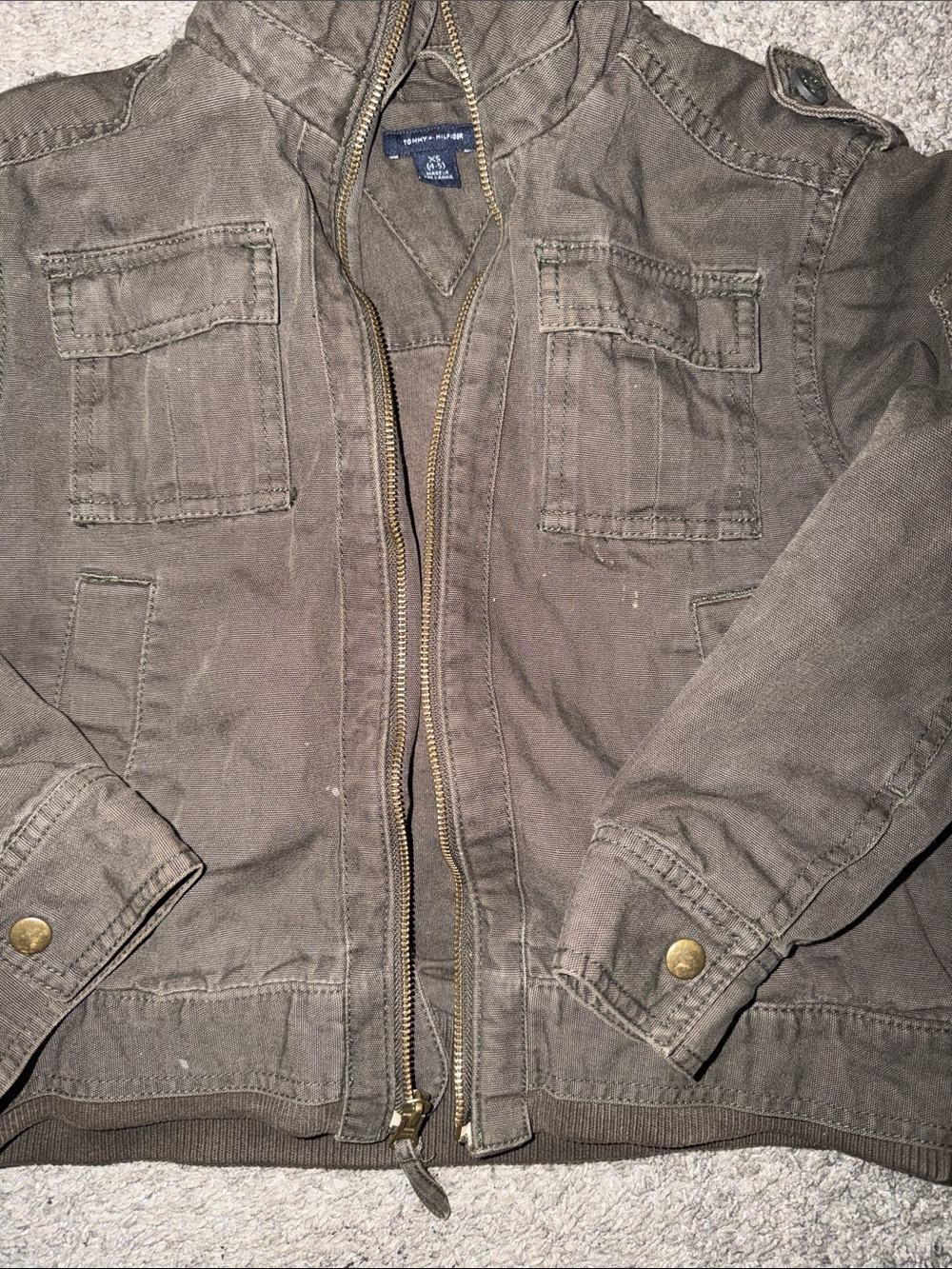 Tommy Hilfiger Boys Olive Green Utility Jacket - Picture 4 of 12